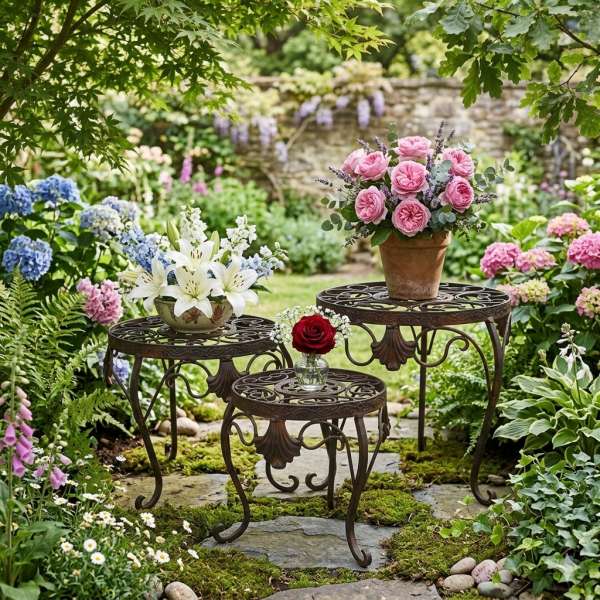 Hübscher Pflanzhocker Tecla klein ca. 20 cm - Gartendekoration